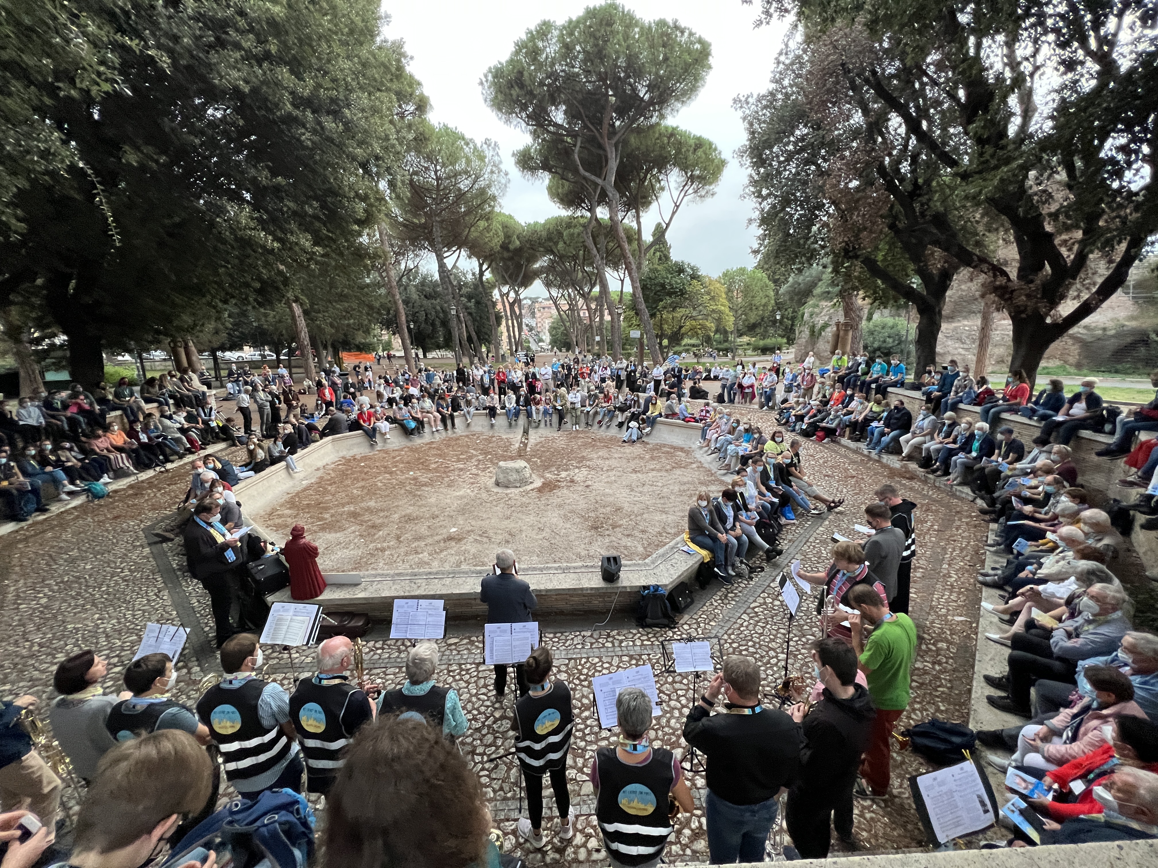 Andacht auf der Piazza Martin Lutero in Rom